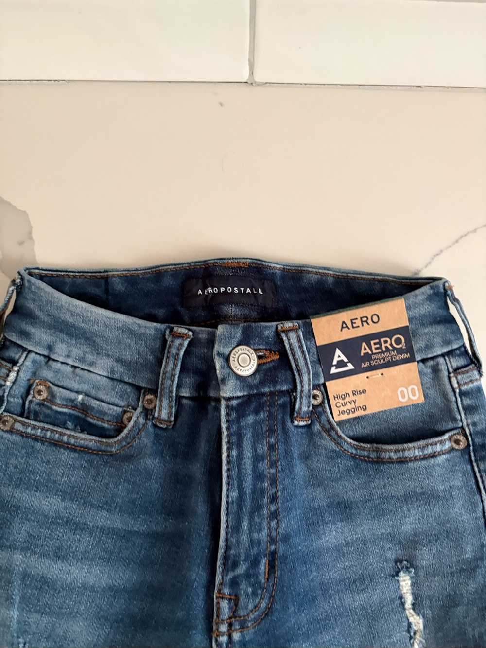 AEROPASTLE Skinny Jeans - Blue Wash